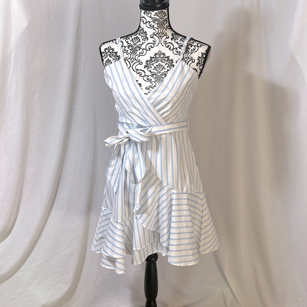 Adorable blue and white dress